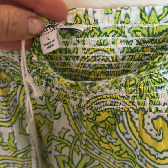 NWT SZ Blockprints x J.Crew Square-Neck Puff Sleeve Organic Cotton Mini Dress L - Picture 10 of 16